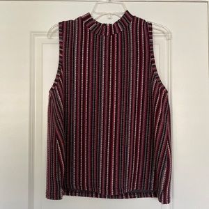 Anthropologie Mock Neck Sleeveless Top